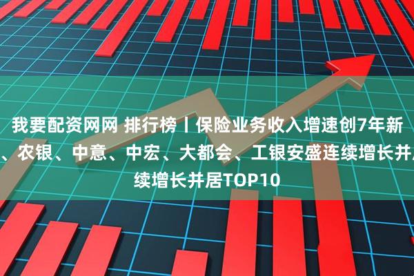 我要配资网网 排行榜丨保险业务收入增速创7年新低！中邮、农银、中意、中宏、大都会、工银安盛连续增长并居TOP10
